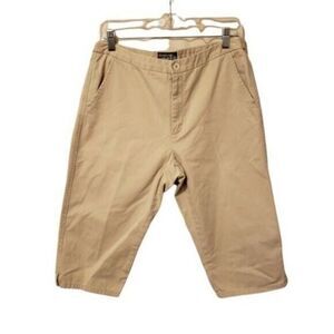 Emergency Exit Womens Size 11 Khaki  Solid Capri Pants